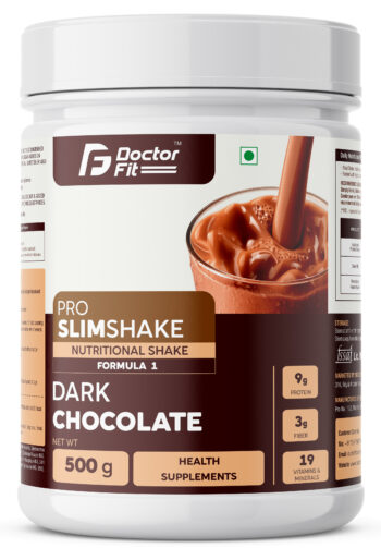 DOCTORFIT Formula 1 Pro Slim Shake for Meal Replacement & Weight Management (Dark Chocolate 500g)