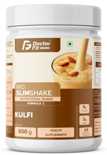 DOCTORFIT Formula 1 Pro Slim Shake for Meal Replacement & Weight Management (Kulfi 500g)